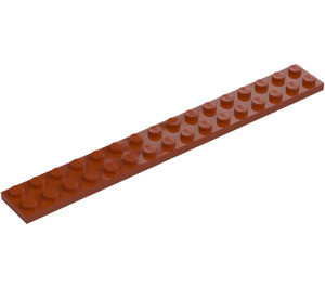 LEGO Naranja oscuro Placa 2 x 16 (4282)