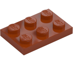 LEGO Dark Orange Plate 2 x 3 (3021)