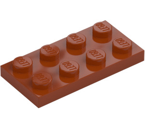 LEGO Ciemna pomarańcza Talerz 2 x 4 (3020)