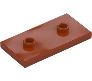 LEGO Donkeroranje Plaat 2 x 4 met 2 Noppen (65509)