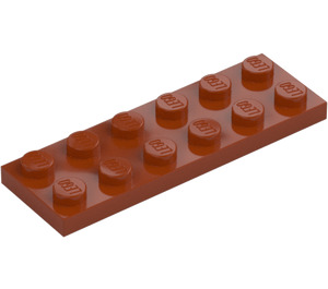 LEGO Donkeroranje Plaat 2 x 6 (3795)