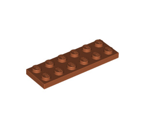 LEGO Orange sombre assiette 2 x 6 (3795)