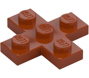 LEGO Tmavě oranžová Deska 3 x 3 Kříž (15397)