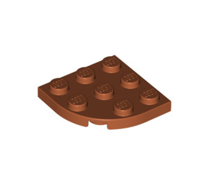 LEGO Dunkelorange Platte 3 x 3 Runden Ecke (30357)
