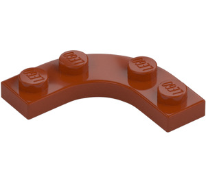 LEGO Dark Orange Plate 3 x 3 Rounded Corner (68568)