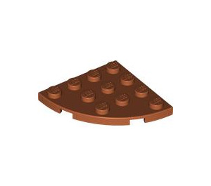 LEGO Mørk oransje Plate 4 x 4 Rund Hjørne (30565)