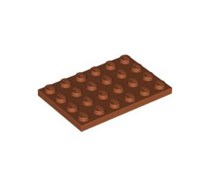 LEGO Dunkelorange Platte 4 x 6 (3032)
