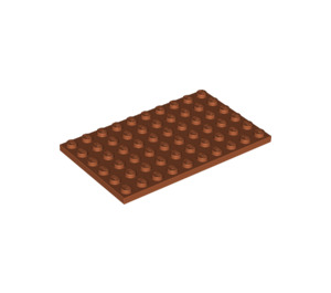 LEGO Dark Orange Plate 6 x 10 (3033)