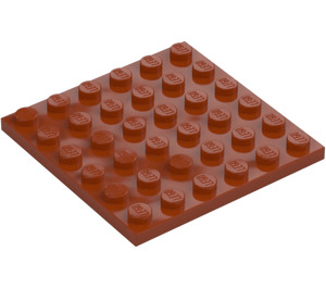 LEGO Tmavě oranžová Deska 6 x 6 (3958)