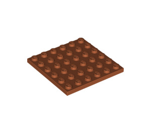 LEGO Orange sombre assiette 6 x 6 (3958)