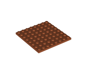 LEGO Orange sombre assiette 8 x 8 (41539 / 42534)