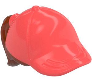 LEGO Dark Orange Ponytail with Coral Cap (35660)