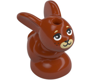 LEGO Dark Orange Rabbit Baby with Smile and Tan (18852 / 105925)