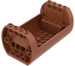 LEGO Dark Orange Shell 6 x 10 x 4 1/3 Outside Bow (49949)