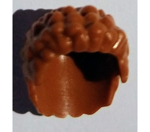 LEGO Orange sombre Court Coiled Cheveux (3413 / 36060)