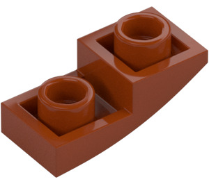 LEGO Arancione scuro Pendenza 1 x 2 Curvo Invertito (24201)