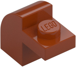 LEGO Orange Sombre Pente 1 x 2 x 1.3 Incurvé avec assiette (6091 / 32807)