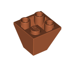 LEGO Orange sombre Pente 2 x 2 (45°) Inversé (3676)