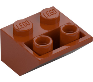 LEGO Donkeroranje Helling 2 x 2 (45°) Omgekeerd met platte afstandsring eronder (3660)