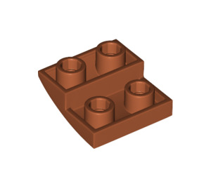 LEGO Donkeroranje Helling 2 x 2 x 0.7 Gebogen Omgekeerd (32803)
