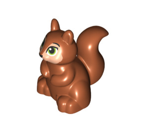 LEGO Dark Orange Squirrel with Green Eyes and Flesh Face (26403)