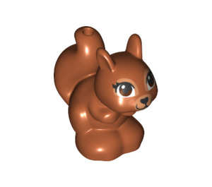 LEGO Mörk Orange Squirrel med Stor Brun Ögon (49086)