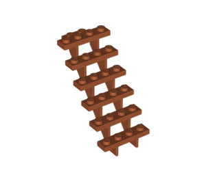LEGO Dunkelorange Treppe 7 x 4 x 6 Open (30134)
