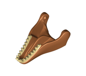 LEGO Dark Orange T-rex Lower Jaw with Tan Teeth (11896 / 98057)