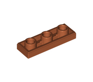 LEGO Dark Orange Tile 1 x 3 Inverted with Hole (35459)