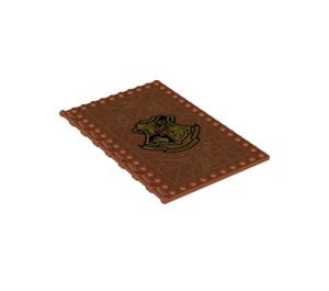 LEGO Dark Orange Tile 10 x 16 with Studs on Edges with Hogwarts Shield (69934 / 75767)