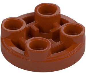 LEGO Dunkles Orange Fliese 2 x 2 Rund Invers (3567)