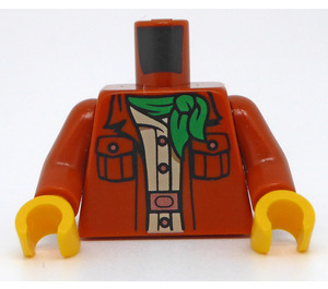 LEGO Orange sombre Torse avec Green Bandana et 2 Pockets (Misako) (973)