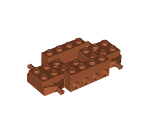 LEGO Mörk Orange Fordon Chassi 4 x 8 (30837)