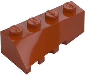 LEGO Tummanoranssi Kiila 2 x 4 Sloped Oikein (43720)