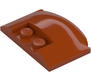 LEGO Donkeroranje Wig 3 x 4 x 0.7 met Recess (93604)