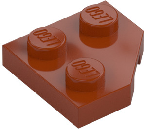 LEGO Donkeroranje Wig Plaat 2 x 2 Cut Hoek (26601)