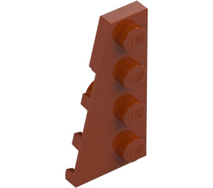 LEGO Donkeroranje Wig Plaat 2 x 4 Vleugel Links (41770)