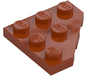 LEGO Naranja oscuro Cuña Placa 3 x 3 Esquina (2450)