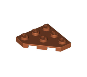 LEGO Donkeroranje Wig Plaat 3 x 3 Hoek (2450)