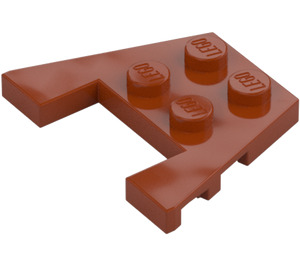 LEGO Dunkles Orange Keil Platte 3 x 4 mit Noppenkerben (28842 / 48183)