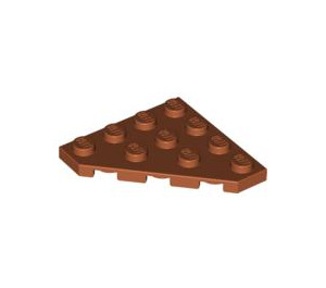 LEGO Donkeroranje Wig Plaat 4 x 4 Hoek (30503)