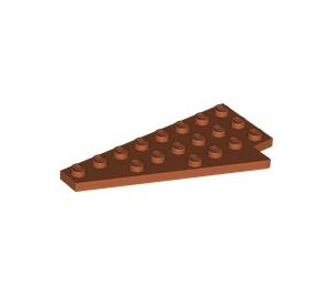 LEGO Dark Orange Wedge Plate 4 x 8 Wing Left with Underside Stud Notch (3933)