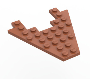 LEGO Dark Orange Wedge Plate 8 x 8 with 3 x 4 Cutout (6104)