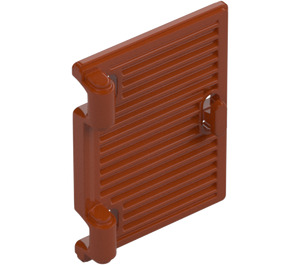 LEGO Donkeroranje Venster 1 x 2 x 3 Shutter met Hinges en handvat (60800 / 77092)