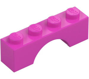 LEGO Tummanvaaleanpunainen Kaari 1 x 4 (3659)