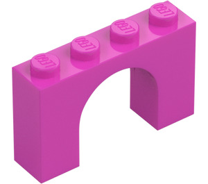 LEGO Tmavě růžová Klenba 1 x 4 x 2 (6182)