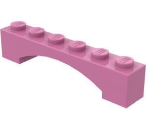LEGO Donkerroze Boog 1 x 6 Verhoogde boog (92950)