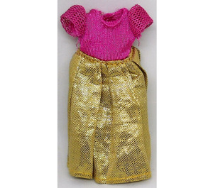 LEGO Dark Pink Belville Child Dress with Gold Skirt (55024)