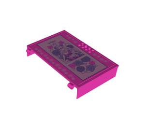 LEGO Dark Pink Book Half with Hinges and Compartment with 'ISABELA' and Flowers (1516 / 80909)