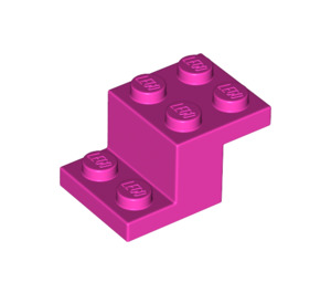 LEGO Dunkelpink Halterung 2 x 3 mit Platte und Step mit unterem Bolzenhalter (73562)